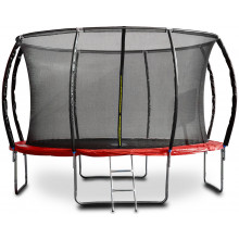 G21 SpaceJump Trampoline, 366 cm, rouge, avec filet de protection + échelle gratuite 69042