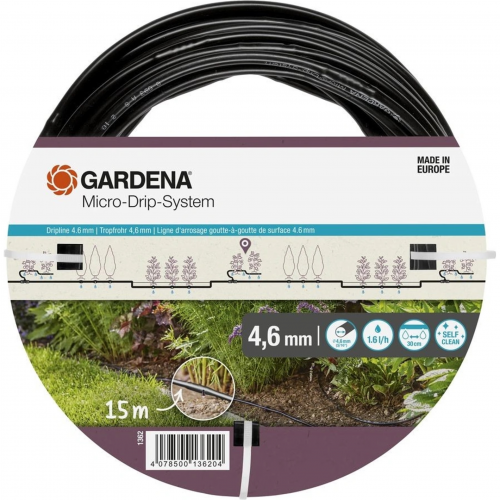 Gardena Micro-Drip-System Tuyau goutteur de surface 4,6 mm (3/16"), 15 m 1362-20