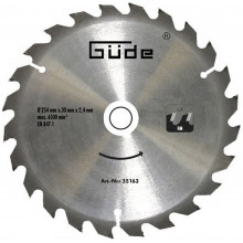 GÜDE Lame de scie carbure 254 x 30 mm - scies G55258 - G55173 - G55269 55163