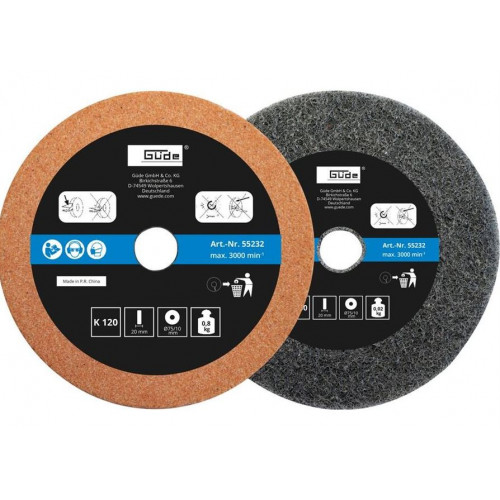 GÜDE Disque abrasif - set 75x10x20mm K120/400 55232 GÜDE Disque abrasif - set 75x10x20mm K120/400 55232