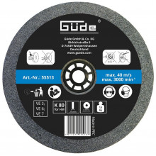 GÜDE Meule abrasive pour touret G55272 et G55237 - 200 x 25 mm - grain 80 55513