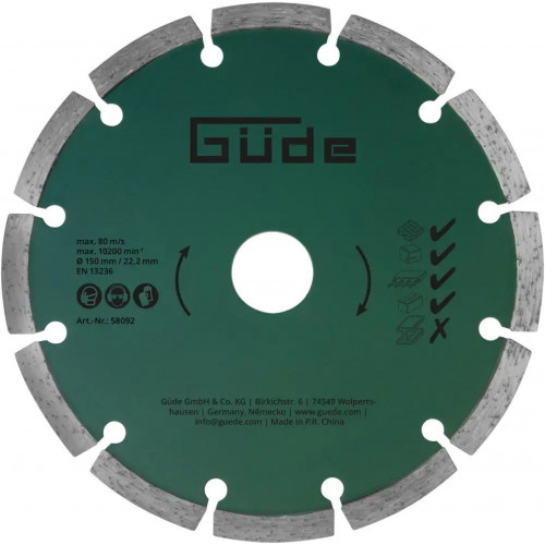 GÜDE Disques diamant pour rainureuse G58090 lot de 2 58092 GÜDE Disques diamant pour rainureuse G58090 lot de 2 58092