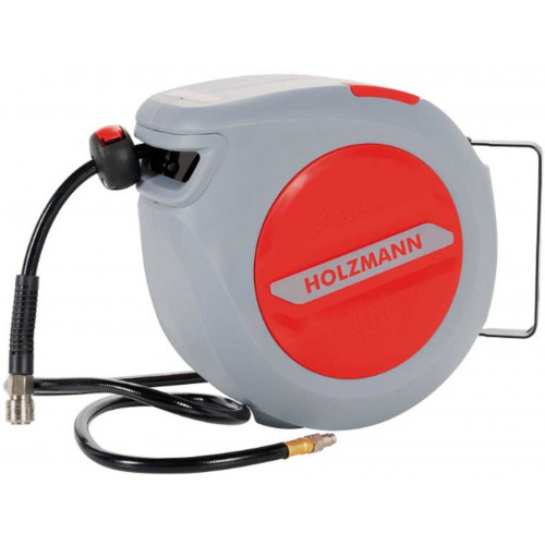 HOLZMANN Enrouleur de tuyau d'air comprimé auto-rétractable 15 m LSR15AIR