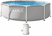 INTEX PRISM FRAME Piscine ronde 305 × 76 cm avec filtration a cartouche 220-240V 26702ND