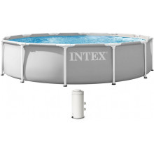 INTEX PRISM FRAME Piscine ronde 366 × 76 cm avec filtration a cartouche 220–240V 26712ND