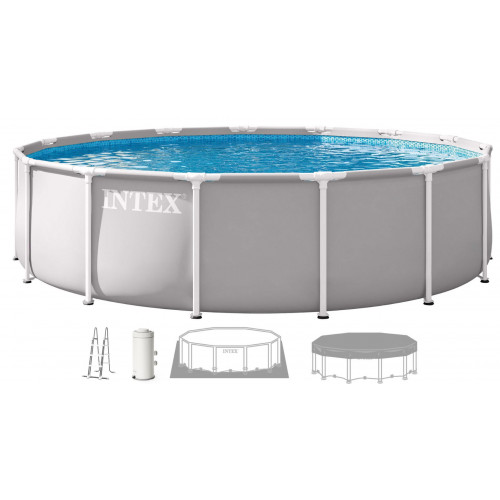 INTEX PRISM FRAME Piscine ronde 427 × 107 cm avec filtration a cartouche 220–240V 26720ND