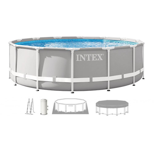 INTEX PRISM FRAME Piscine ronde 427 × 107 cm avec filtration a cartouche 220–240V 26720NP INTEX PRISM FRAME Piscine ronde 427 × 107 cm avec filtration a cartouche 220–240V 26720NP