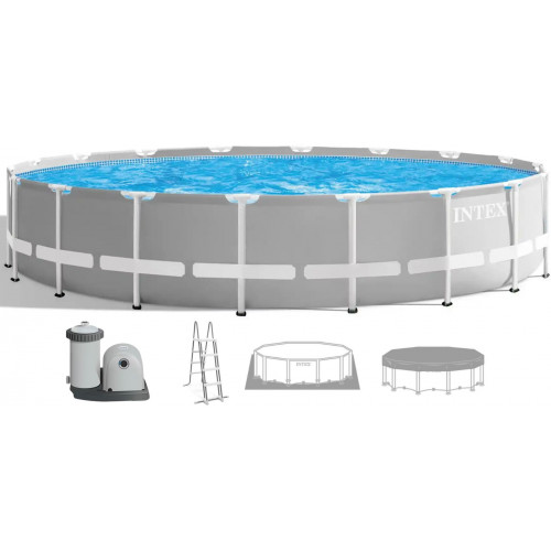 INTEX PRISM FRAME Piscine ronde 549 × 122 cm avec filtration a cartouche 12V 26732GN INTEX PRISM FRAME Piscine ronde 549 × 122 cm avec filtration a cartouche 12V 26732GN