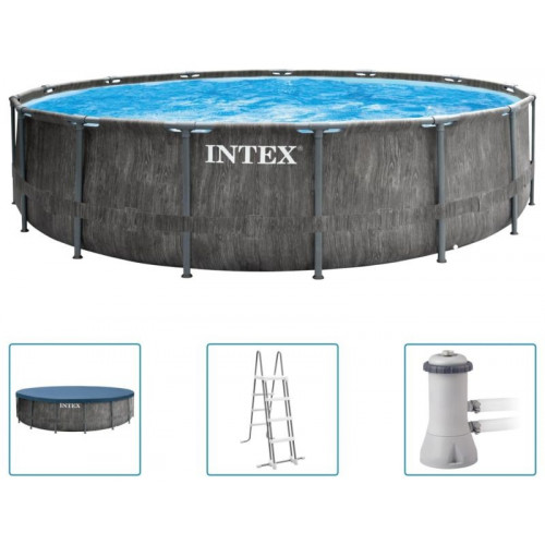 INTEX GREYWOOD PRISM FRAME PREMIUM POOLS Piscine 457 x 122 cm 26742NP