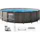 INTEX GREYWOOD PRISM FRAME Piscine ronde 549 × 122 cm avec filtration a cartouche 12V 2674