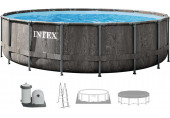 INTEX GREYWOOD PRISM FRAME Piscine ronde 549 × 122 cm avec filtration 220–240V 26744NP