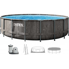 INTEX GREYWOOD PRISM FRAME Piscine ronde 549 × 122 cm avec filtration 220–240V 26744NP
