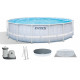 INTEX CHEVRON PRISM FRAME Piscine ronde 488 × 122 cm avec filtration 220–240V 26746NP