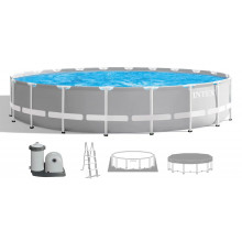 INTEX PRISM FRAME Piscine ronde 610 × 132 cm avec filtration a cartouche 12V 26756GN