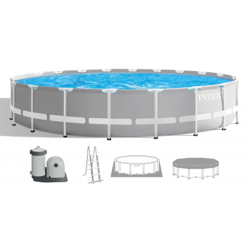 INTEX PRISM FRAME Piscine ronde 610 × 132 cm avec filtration a cartouche 12V 26756GN INTEX PRISM FRAME Piscine ronde 610 × 132 cm avec filtration a cartouche 12V 26756GN