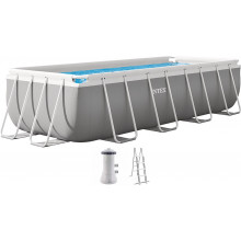 INTEX PRISM FRAME Piscine rectangulaire 400 × 200 × 100 cm avec filtration 12V 26788GN