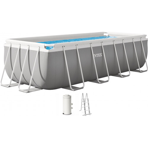 INTEX PRISM FRAME Piscine rectangulaire 400×200×122 cm avec filtration 220–240V 26790NP INTEX PRISM FRAME Piscine rectangulaire 400×200×122 cm avec filtration 220–240V 26790NP