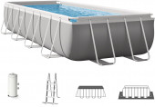 INTEX PRISM FRAME Piscine rectangulaire 488 × 244 × 107cm avec filtration 220–240V 26792NP