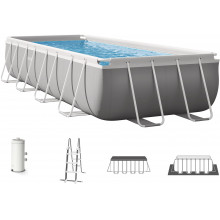 INTEX PRISM FRAME Piscine rectangulaire 488 × 244 × 107cm avec filtration 220–240V 26792NP