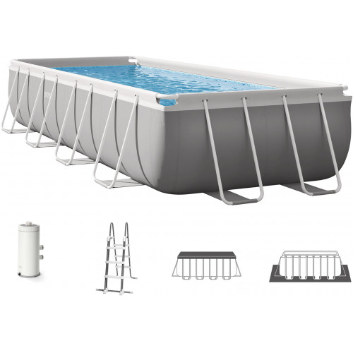 INTEX PRISM FRAME Piscine rectangulaire 488 × 244 × 107cm avec filtration 220–240V 26792NP INTEX PRISM FRAME Piscine rectangulaire 488 × 244 × 107cm avec filtration 220–240V 26792NP