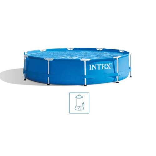 INTEX METAL FRAME Piscine 305 × 76 cm avec filtration 12V 28202GN INTEX METAL FRAME Piscine 305 × 76 cm avec filtration 12V 28202GN