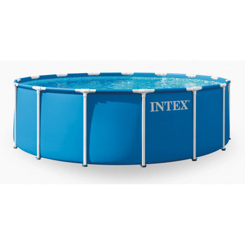 INTEX Metal Frame Set Piscine 457 x 122 cm avec filtration a cartouche 28242NP