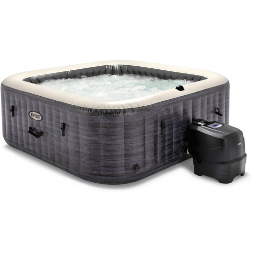 INTEX PureSpa Greystone Bubble Deluxe Spa gonflable Ardoise 6 places S2 28452NP