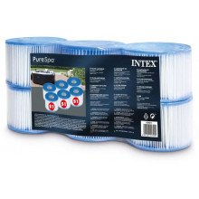 INTEX Cartouche filtrante S1 pour spas PureSpa lot de 6 pieces 29011