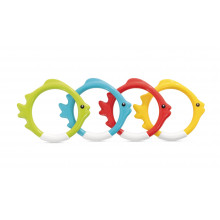 INTEX Set de quatre anneaux poissons colorés pour piscine 55507
