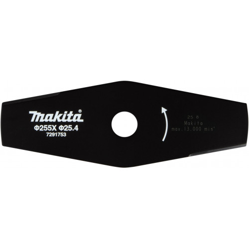 Makita 1916D8-0 Lame de débroussailleuse 2 dents 255 × 25,4 × 2,5 mm Makita 1916D8-0 Lame de débroussailleuse 2 dents 255 × 25,4 × 2,5 mm