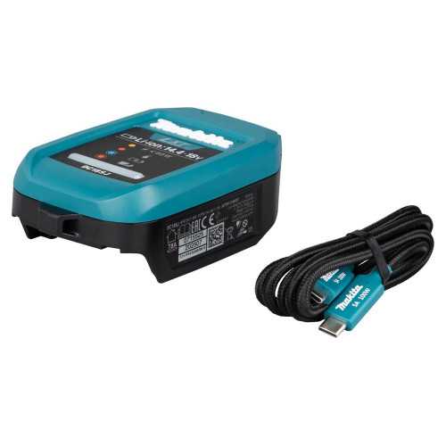 Makita 1916D9-8 Chargeur DC18SJ avec câble USB-PD