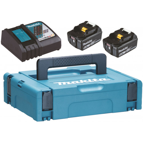 Makita Set Li-ion LXT 18V 2xBL1860B + chargeur DC18RC + mallette 198116-4