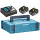 Makita Set Li-ion LXT 18V 2xBL1860B + chargeur DC18RC + mallette 198116-4