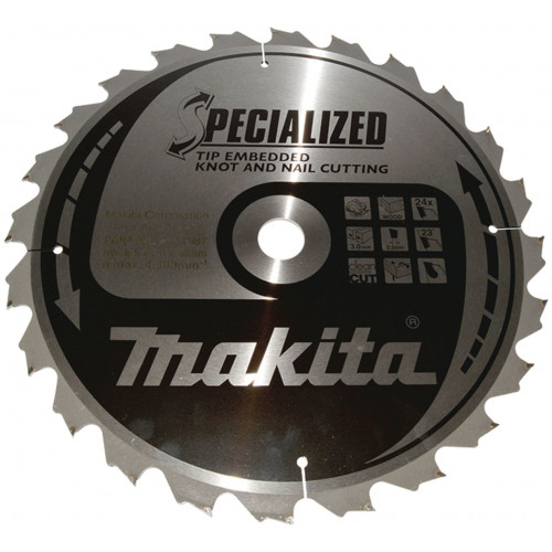 MAKITA B-33087 Lame de scie bois SPECIALIZED a dents en retrait 355x3x30mm 24Z