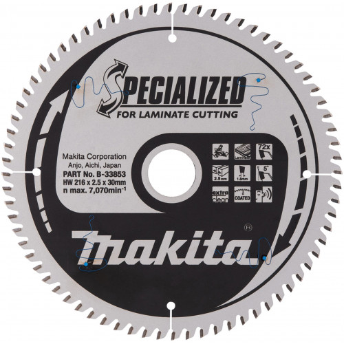 Makita Lame de scie circulaire, 216 x 30 mm, 72 dents = old B-29474