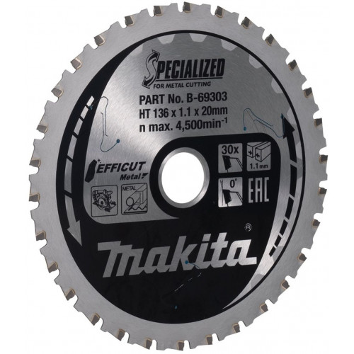 Makita B-69303 Lame de Scie Circulaire Carbure Métal O136mm=new B-60303
