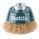 Makita D-39746 Brosse boisseau a fils acier laitonés et ondulés