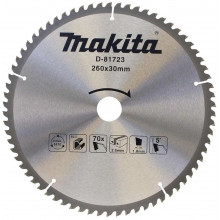 Makita D-81723 Lame de scie TCT pour aluminium 260 × 30 mm 70 dents =old D-73003