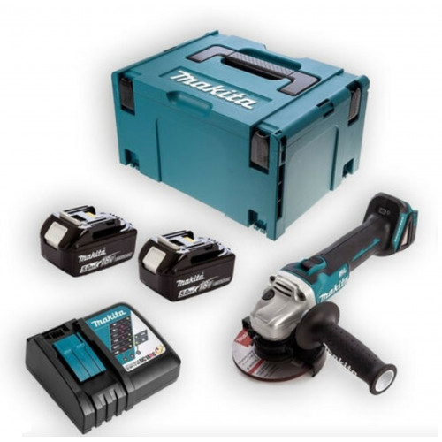 Makita DGA506RTJ Meuleuse d'angle sans fil 125mm Li-ion (2x18V/5,0Ah) Makpac