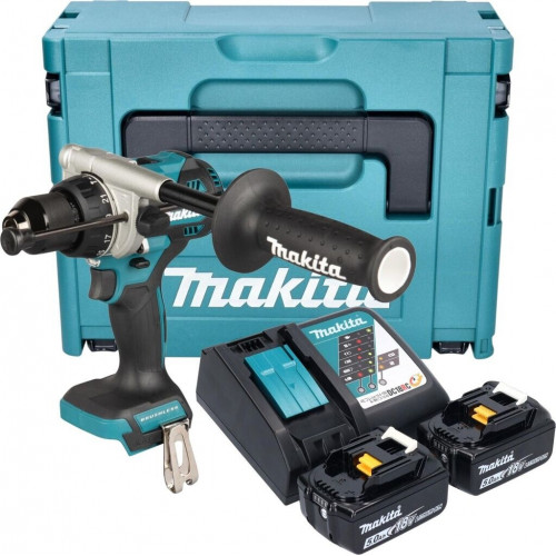 Makita DHP492RTJ Perceuse visseuse | percussion Li-ion LXT 18V, 2x 5,0 Ah, Makpac