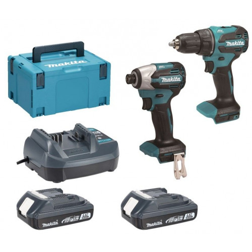 Makita DLX2577V01 Kit d'outils sans fil DDF490+DTD158 Li-Ion LXT (2×2,0 Ah/18V), Makpac Makita DLX2577V01 Kit d'outils sans fil DDF490+DTD158 Li-Ion LXT (2×2,0 Ah/18V), Makpac