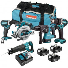 Makita DLX5032T Kit s fil 18V DDF484, DTD153, DHS680, DJR187, DHR242, DC18RC, 3 x BL1850B