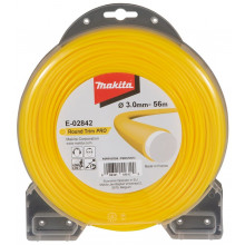 Makita E-02842 Fil nylon Pro 3,0 mm, 56 m, jaune, rond