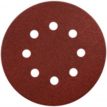 Makita P-43642 Disques abrasifs 125 mm, grain P80, 8 trous, 50 pieces
