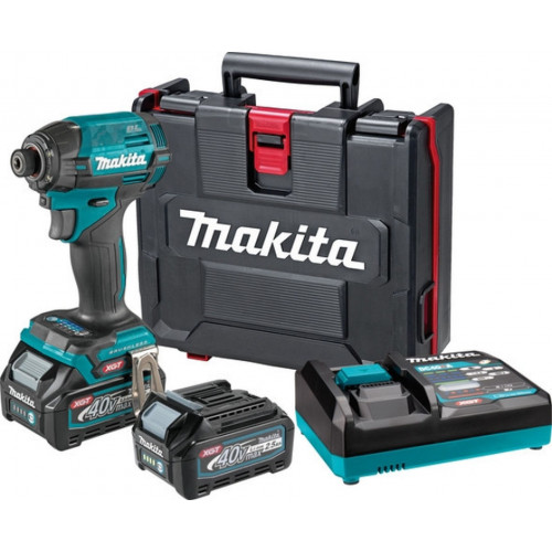 Makita TD002GD202 Visseuse a percussion sans balais 1/4" Li-ion XGT (220Nm/40V/2x2,5Ah)