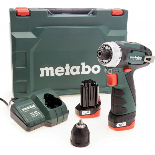 Metabo PowerMaxx BS Basic Perceuse-visseuse sans fil (12V/2x2,0Ah) 600984500 Metabo PowerMaxx BS Basic Perceuse-visseuse sans fil (12V/2x2,0Ah) 600984500