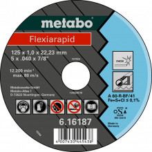 Metabo Flexiarapid 125x1,0x22,23 Roue a tronçonner Inox version droite 616187000