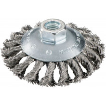 Metabo Brosse boisseau 100x0,5x10 mm/ M 14, acier, torsadé, modele coudé 623803000