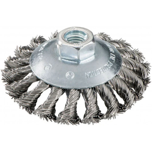 Metabo Brosse boisseau 100x0,5x10 mm/ M 14, acier, torsadé, modele coudé 623803000 Metabo Brosse boisseau 100x0,5x10 mm/ M 14, acier, torsadé, modele coudé 623803000