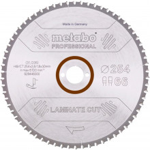 Metabo Lame de scie « laminate cut - professional », 254x30 Z66 FZ/TZ 0° 628446000